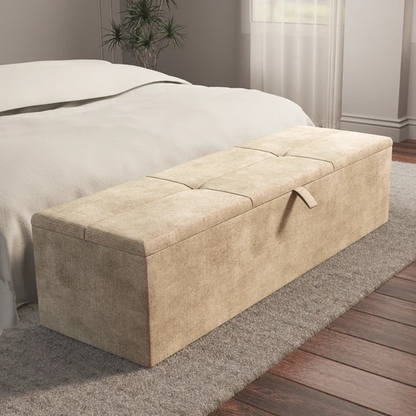 Cubed Ottoman Storage Box - Mink Coniston