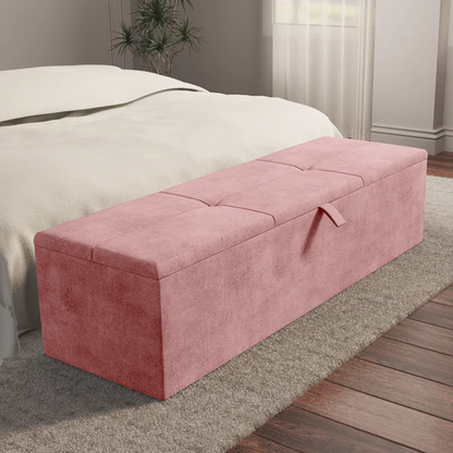 Cubed Ottoman Storage Box - Pink Coniston
