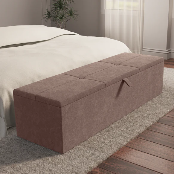 Cubed Ottoman Storage Box - Mauve Naples