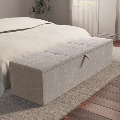 Cubed Ottoman Storage Box - Seal Grey Naples