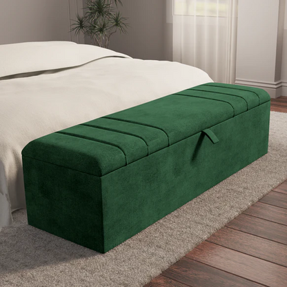 Dallas Ottoman Storage Box - Emerald Coniston