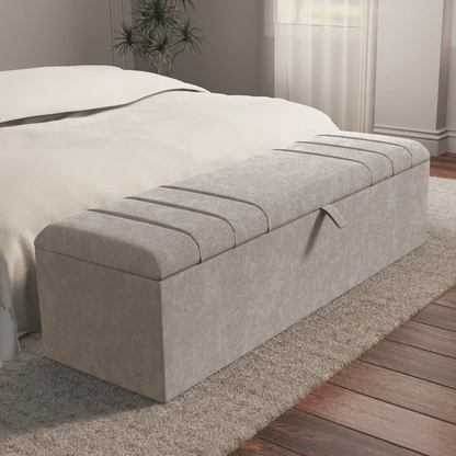 Dallas Ottoman Storage Box - Seal Grey Naples