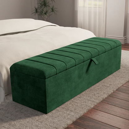Lisbon Ottoman Storage Box - Emerald Coniston