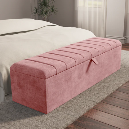 Lisbon Ottoman Storage Box - Pink Coniston