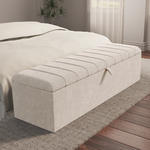Lisbon Ottoman Storage Box - Cream Naples