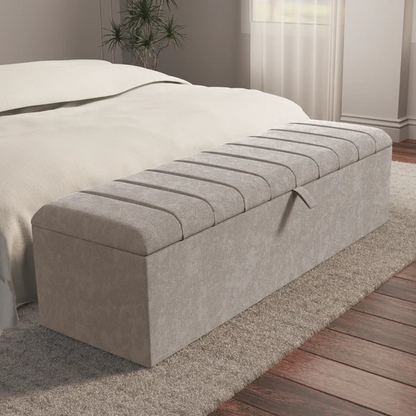 Lisbon Ottoman Storage Box - Seal Grey Naples