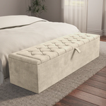 Madrid Ottoman Storage Box - Almond Coniston