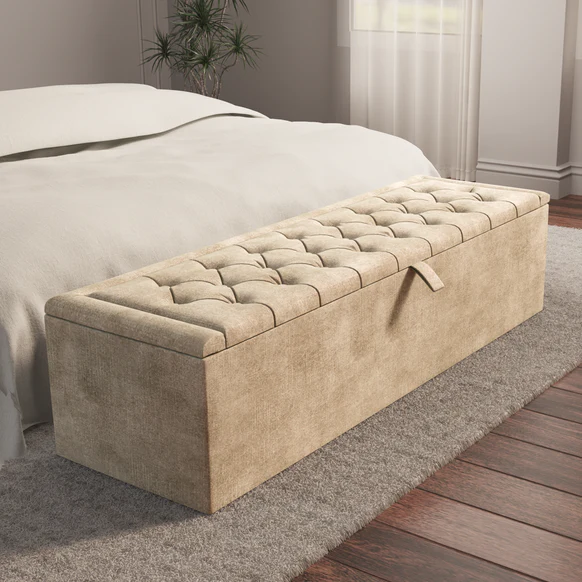 Madrid Ottoman Storage Box - Mink Coniston