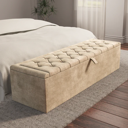 Madrid Ottoman Storage Box - Mink Coniston