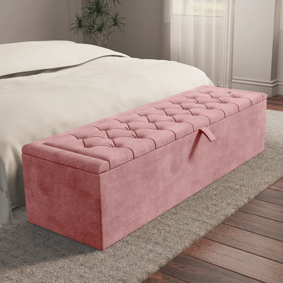Madrid Ottoman Storage Box - Pink Coniston