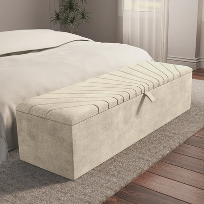 Sunrise Ottoman Storage Box - Almond Coniston