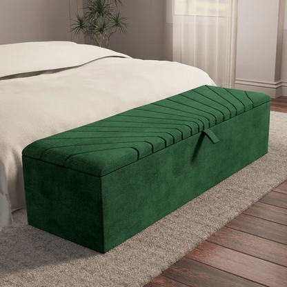 Sunrise Ottoman Storage Box - Emerald Coniston