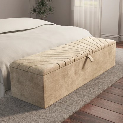 Sunrise Ottoman Storage Box - Mink Coniston