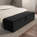 Sunrise Ottoman Storage Box - Black Naples