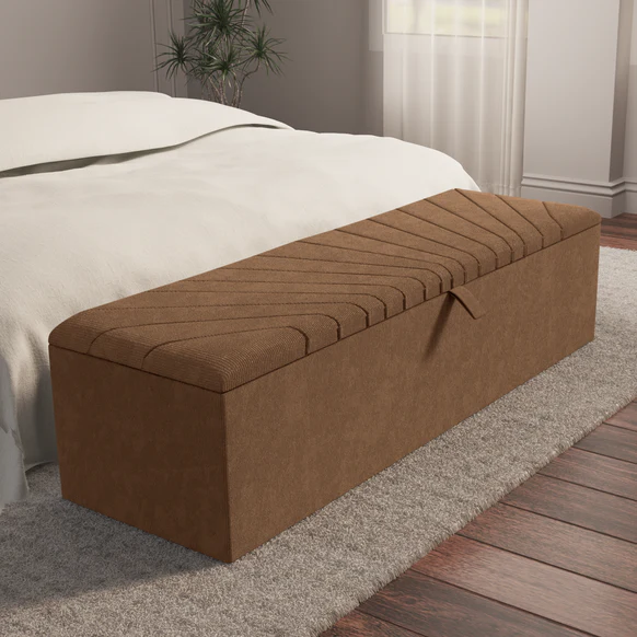 Sunrise Ottoman Storage Box - Mink Naples